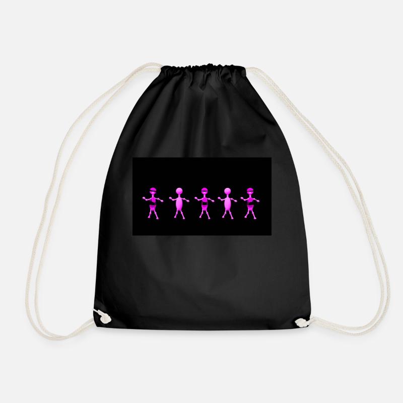 Figures - Drawstring Bag - black