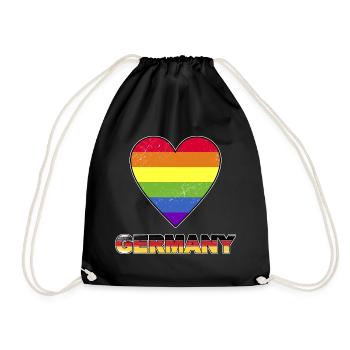 Deutschland lgbtqia+ - Turnbeutel - Schwarz - Vorne