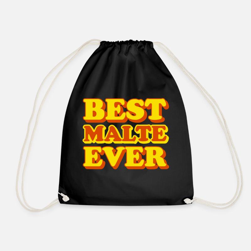 Malte Vorname lustiges Geschenk - Turnbeutel - Schwarz
