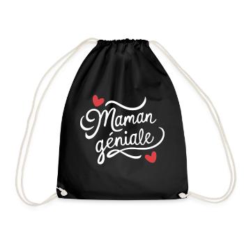 Maman géniale - Sac de sport léger - noir - Devant