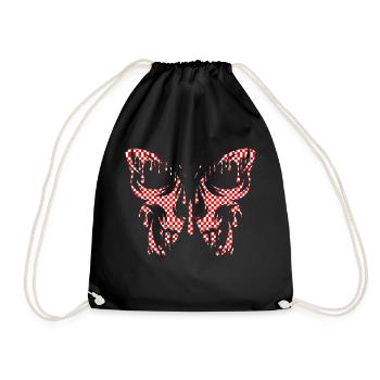 Tattoo Butterfly Nature Butterflies Cute Summer Cocoon - Drawstring Bag - black - Front