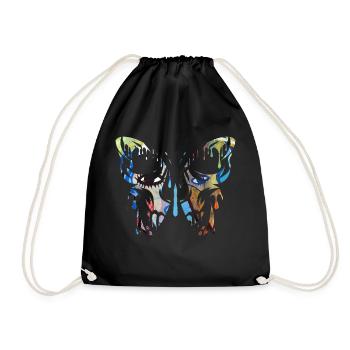 Tattoo Butterfly Nature Butterflies Cute Summer Cocoon - Drawstring Bag - black - Front