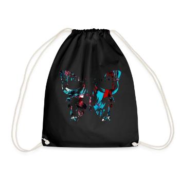 Tattoo Butterfly Nature Butterflies Cute Summer Cocoon - Drawstring Bag - black - Front
