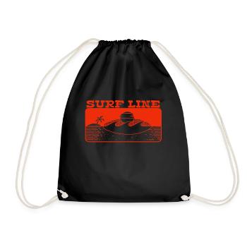 SurfLine 4 - Drawstring Bag - black - Front