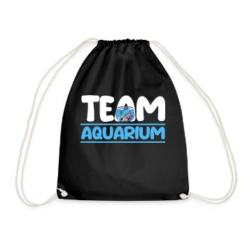 Aquarium Fische Aquaristik - Turnbeutel - Schwarz - Vorne