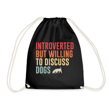 Chiens chien dictons Vintage rétro amoureux des chiens - Sac de sport léger - noir - Devant