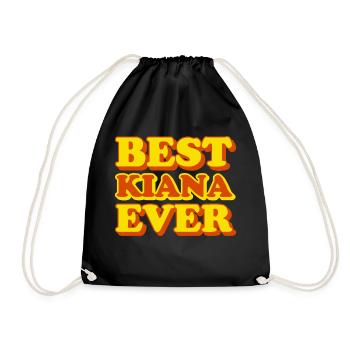Kiana Prénom Drôle Cadeau - Sac de sport léger - noir - Devant