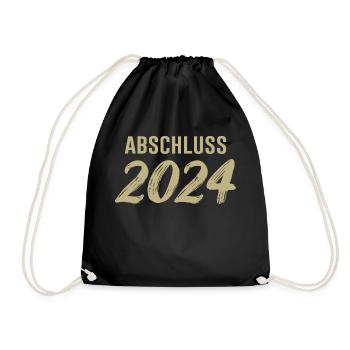 Abschluss 2024 Schule - Turnbeutel - Schwarz - Vorne