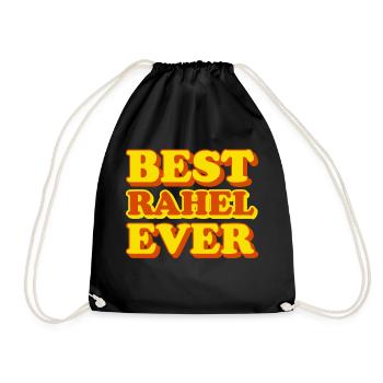 Rachel First Name Funny Gift - Drawstring Bag - black - Front