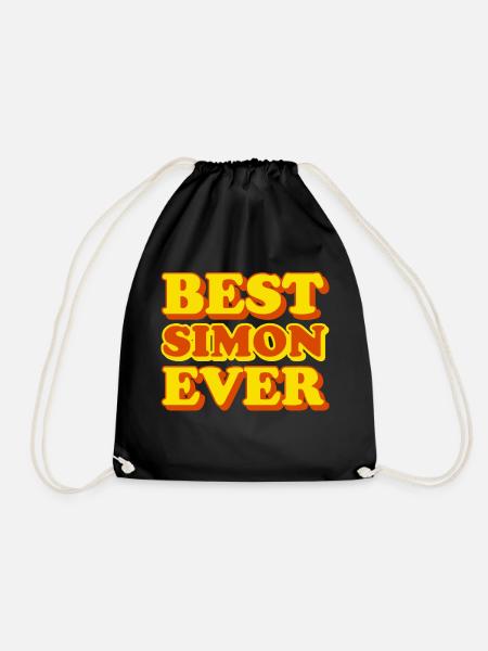 Lustiges Geschenk mit Vornamen Simon - Turnbeutel - Schwarz