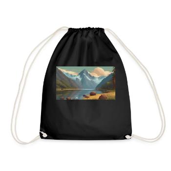 Parc national de Fiordland, Nouvelle-Zélande - Sac de sport léger - noir - Devant