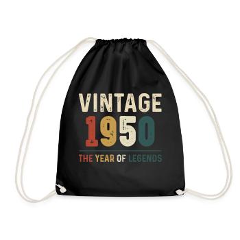 74 ans Millésime 1950 74e anniversaire - Sac de sport léger - noir - Devant