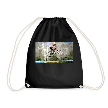 Downhill-Mountainbiken - Turnbeutel - Schwarz - Vorne