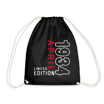 90e anniversaire cadeau mari avril Vintage 1934 - Sac de sport léger - noir - Devant