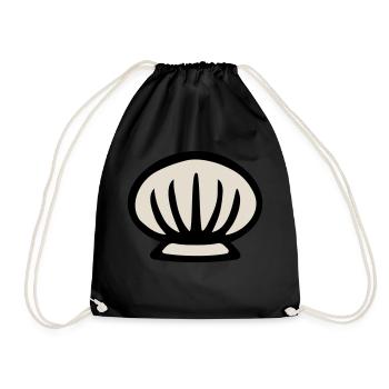 Scallop shell - Drawstring Bag - black - Front