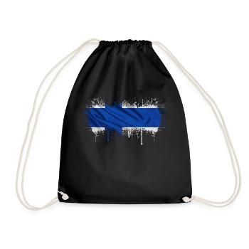 Finland Suomi helsinki scandinavia viking fine FIN - Drawstring Bag - black - Front