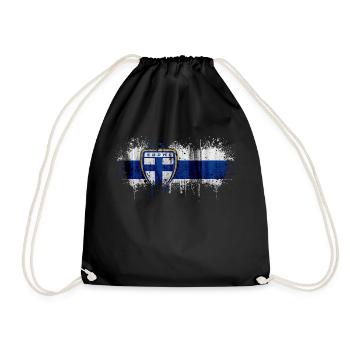 Finland Suomi helsinki scandinavia viking fine FIN - Drawstring Bag - black - Front