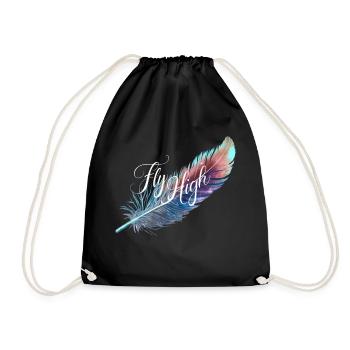 FLY HIGH - Drawstring Bag - black - Front