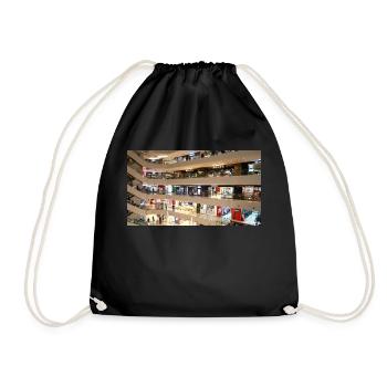 singapore shopping mall,mans,womens,kids - Drawstring Bag - black - Front