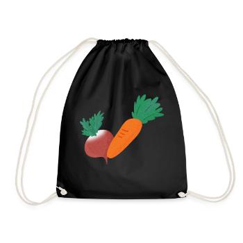 Radis et carotte - Sac de sport léger - noir - Devant