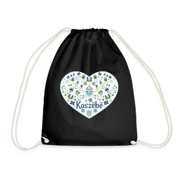 Heart of Kaszebe - Drawstring Bag - black - Front