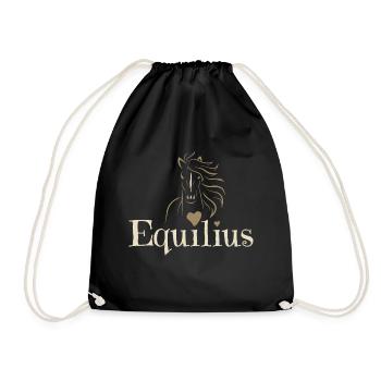 Equilius Merchandise Logo - Turnbeutel - Schwarz - Vorne
