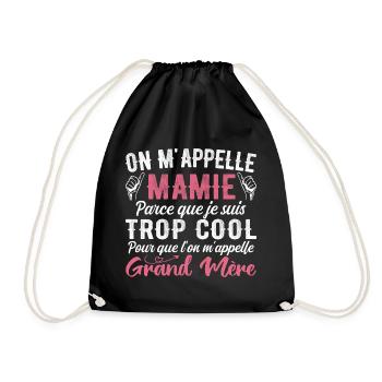 Je Suis Mamie Trop Cool - Cadeau Pour Cool Mamie - Sac de sport léger - noir - Devant