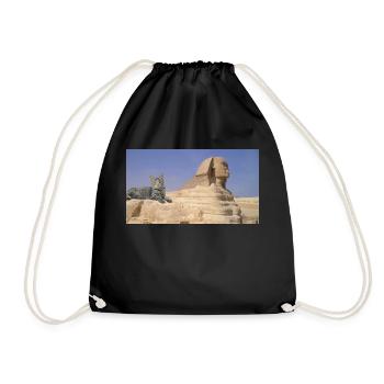 Cat and Sphinx - Drawstring Bag - black - Front