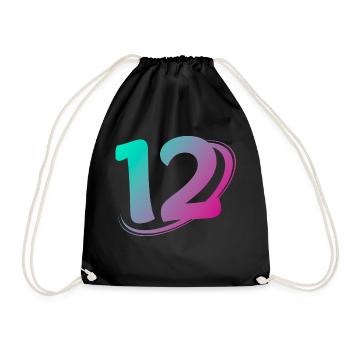 Numéro 12 multicolore - Sac de sport léger - noir - Devant