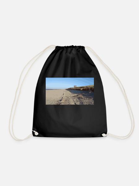 Strand Urlaubs Design - Turnbeutel - Schwarz