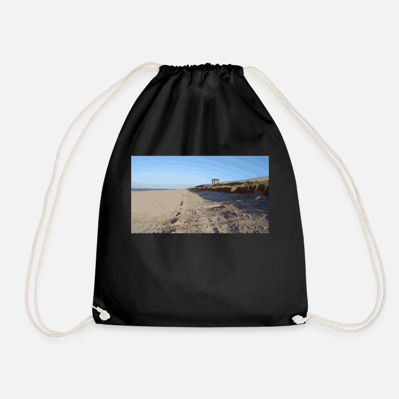 Strand Urlaubs Design - Turnbeutel - Schwarz