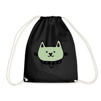 Cat Comic - Drawstring Bag - black - Front