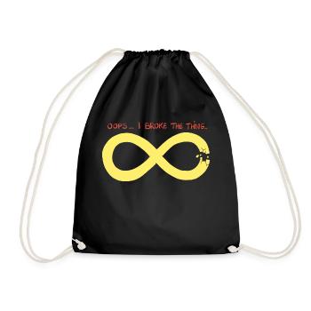 L'infini a un problème.. - Sac de sport léger - noir - Devant