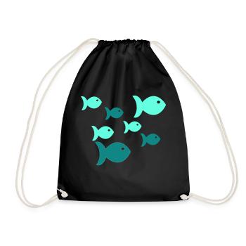 Pisces - Drawstring Bag - black - Front