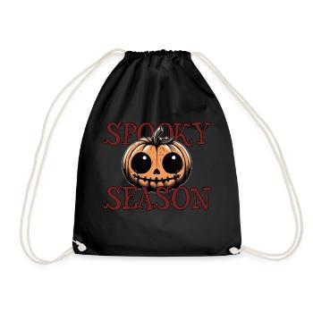 Halloween Kürbis Spooky Season - Turnbeutel - Schwarz - Vorne