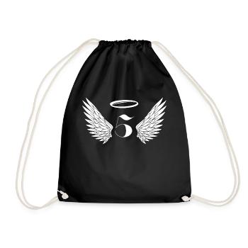 Numéro 5 ange - 5e anniversaire ailes - Sac de sport léger - noir - Devant