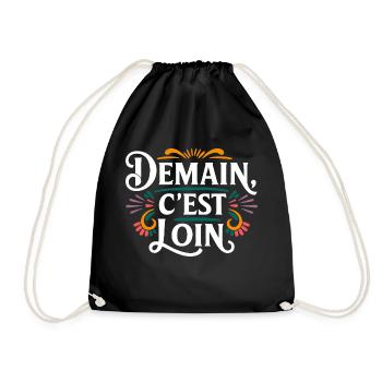Demain c'est loin - Sac de sport léger - noir - Devant