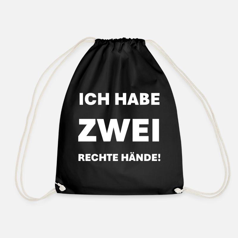 Ich habe zwei Rechte Hände - Turnbeutel - Schwarz