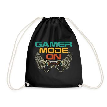 Gamer-Modus Ein - Konsole PC Gaming Enthusiast - Turnbeutel - Schwarz - Vorne