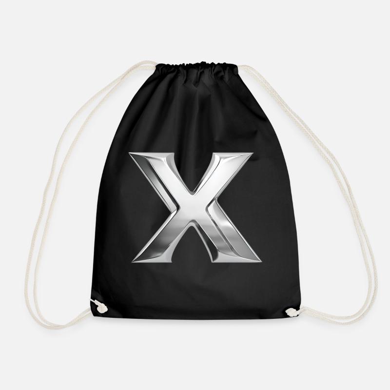 Chrome ,, X " Metallic - Turnbeutel - Schwarz