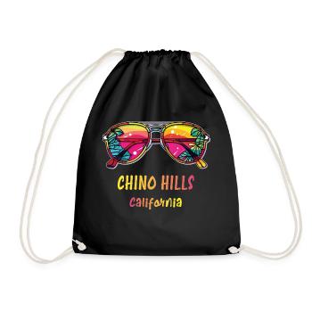 Chino Hills California - Colorful Sunglasses - Drawstring Bag - black - Front