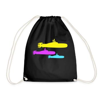 3 Submarines Fleet Three Squadrons Group Team Crew - Drawstring Bag - black - Front
