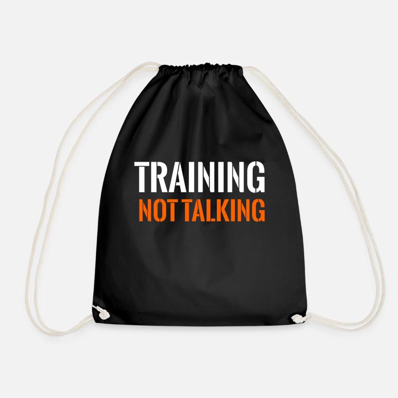 Training not talking - Turnbeutel - Schwarz