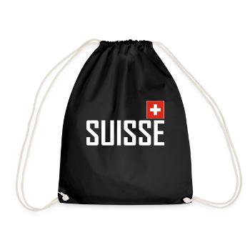 Suisse - Drapeau - Schwiiz - Suisse - Suisse - Sac de sport léger - noir - Devant