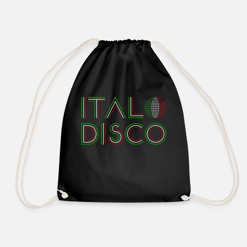 Italo Disco - Turnbeutel - Schwarz