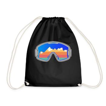 Lunettes de ski skieur Vintage Design Bright - Sac de sport léger - noir - Devant