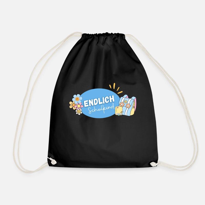 School enrollment, school, schoolchild, child, ABC shooter - Drawstring Bag - black