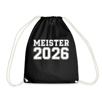 meister 2026 - Turnbeutel - Schwarz - Vorne