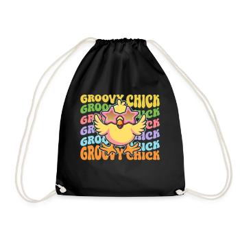 Easter Easter Bunny Easter Eve Easter Sunday Easter Egg Spring - Drawstring Bag - black - Front