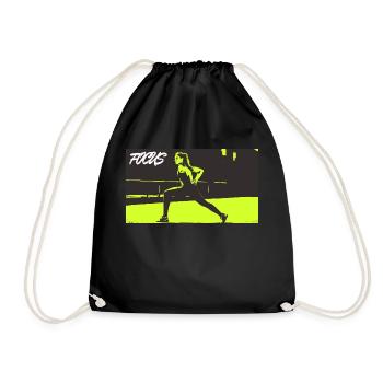 FOCUS_lime - Turnbeutel - Schwarz - Vorne